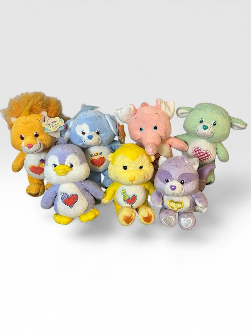 Y2K Vintage Care Bear Cousins bundle of 7 collectible soft plush 8-9” 2 with tag